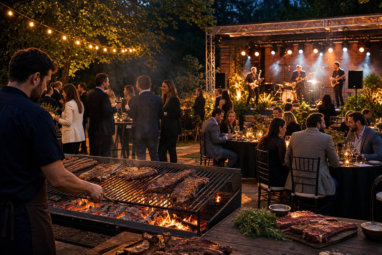 Asado argentino y música en directo: la combinación perfecta para un evento corporativo